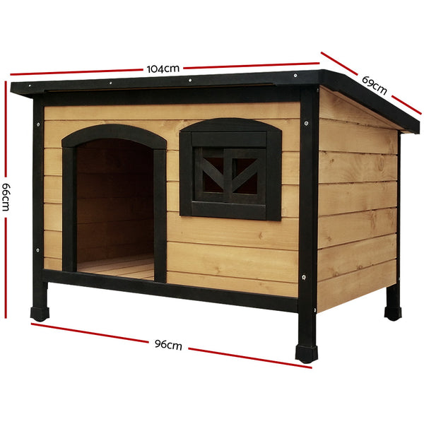 i.Pet Dog Kennel Extra Large Wooden Outdoor Indoor Puppy Pet House Cabin Crate Weatherproof