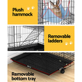 i.Pet Rabbit Cage 100cm Hutch 3 Level Indoor Guinea Pig Ferret