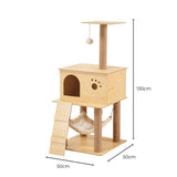 FLOOFI 130cm Wooden Cat Tree