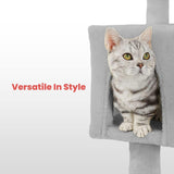 Floofi 118cm Plush Cat Condo Cat Tree Light Grey