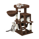 Floofi 104cm Plush Cat Condo Cat Tree Brown