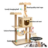 Cat Tree (120cm / 135cm Wood)