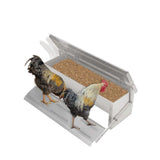 11L Automatic Chook Chicken Feeder Poultry Auto Treadle Aluminium Metal Feeders