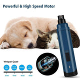 LED Light Pet Nail Grinder Dog Cat Electric Trimmer 2 Speed Rechargeable Filer