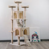 Furtastic 170cm Cat Tree Scratching Post - Beige