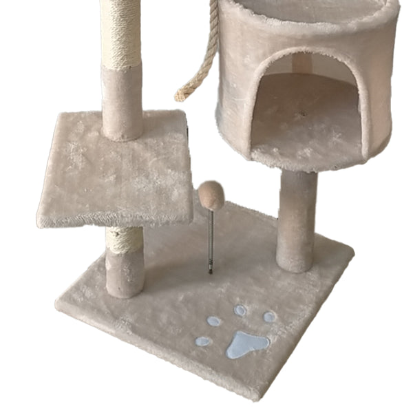 Furtastic 110cm Cat Tree Scratching Post - Beige