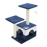 Cat Tree Multi Level Scratcher MONO 69cm BLUE