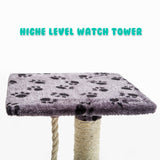 Cat Tree Multi Level Scratcher BEAR 120cm GREY