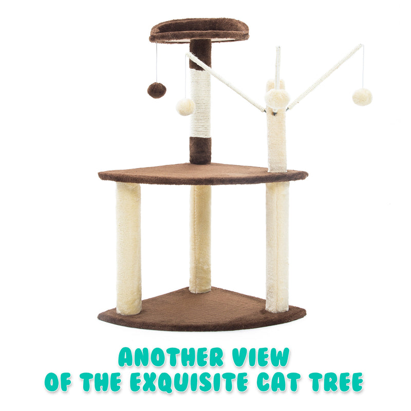 Cat Tree Multi Level Scratcher LUNA 96cm BROWN