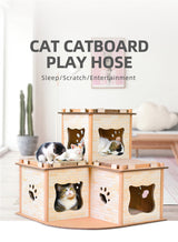 YES4PETS Cat Cardboard House Tower Condo Scratcher Pet Post Pad Mat Furniture