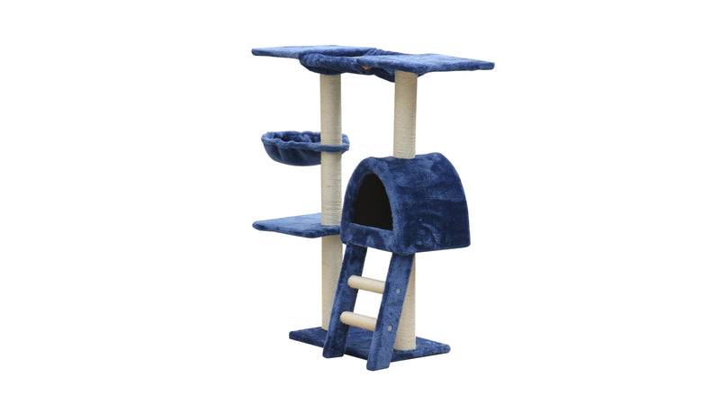 YES4PETS 100 cm Blue Cat Scratching Post Tree  Scratcher House