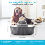 YES4PETS Grey Ceramic Electric Pet Water Fountain Dog Cat Water Feeder Bowl Dispenser