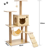 Modern Multi-Level Cats Tree Kittens Scratching Posts Sisal Rope Soft Nest Bed Cat Furniture Tree