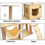 Modern Multi-Level Cats Tree Kittens Scratching Posts Sisal Rope Soft Nest Bed Cat Furniture Tree