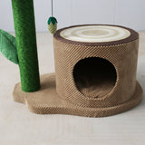 CATIO Log Cat House With White Camelia Cat Scratching Tree